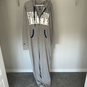 NHL Oilers Gray and Blue Onesie